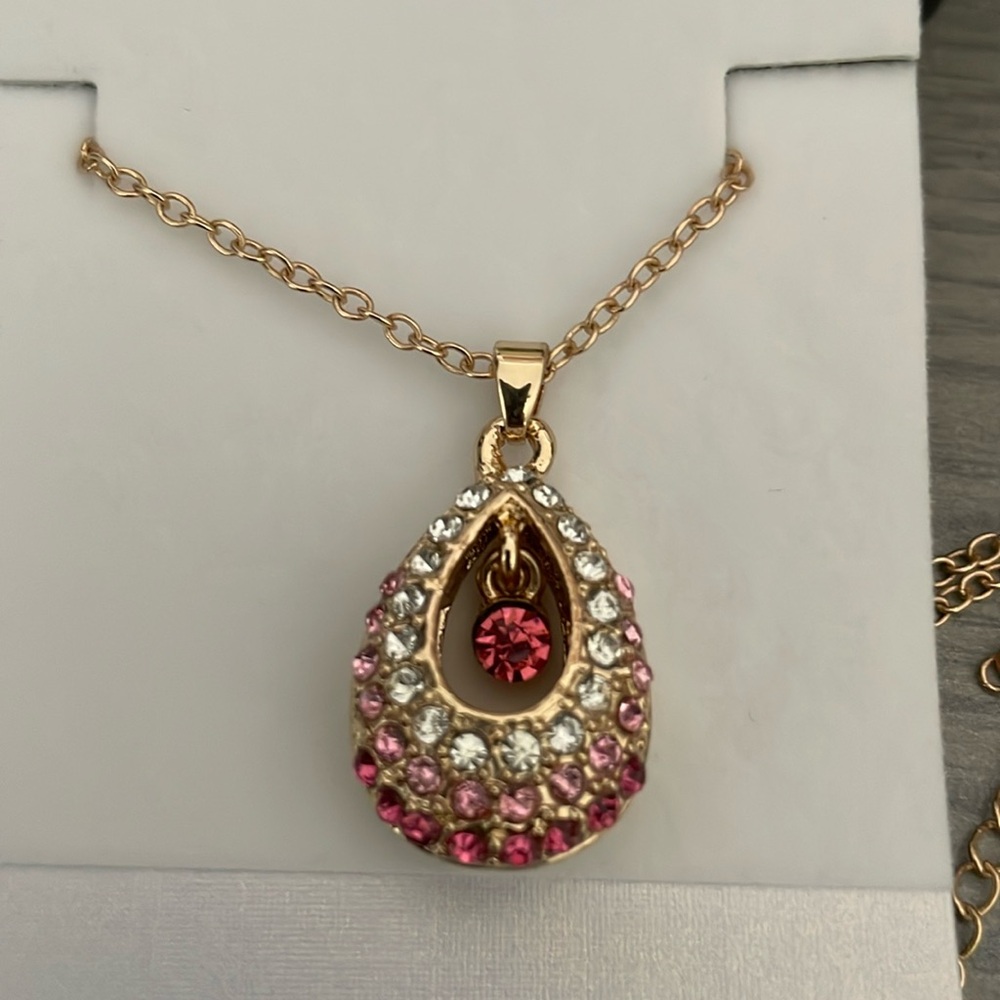 Angel Teardrop Pendant Necklace